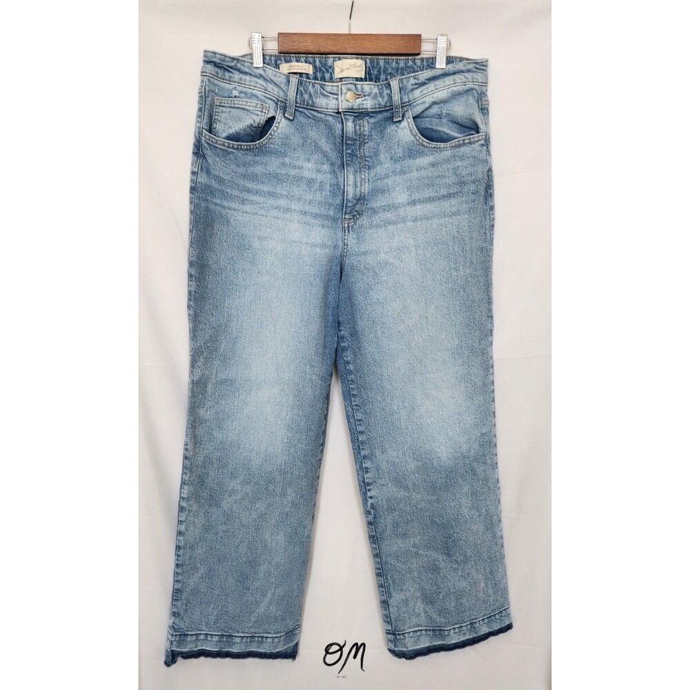 Universal Thread High Rise Wide Leg Womens 16R Raw Hem Jeans